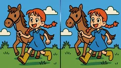 Rompicapo: riesci a trovare tutte le differenze nell’immagine della bambina con il cavallo?